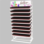 metal floor display rack stand for nail polish, dip powder, nail gel, cosmetics