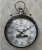 Import metal silver clock with black dial from India