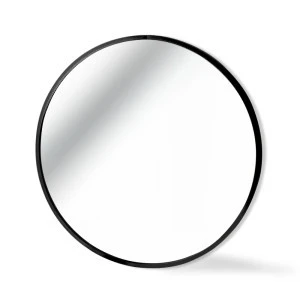 metal wall round decorative bathroom black framed mirror for hotel project