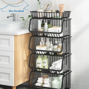 Metal wire storage basket/kitchen fruits vegetables standing rack