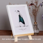 Mini easel wholesale natural pine makes Mini Table Easel simple mini easel and canvas