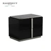 Mirror nightstand black side table night stand wood bedside tables nightstands B615F-27