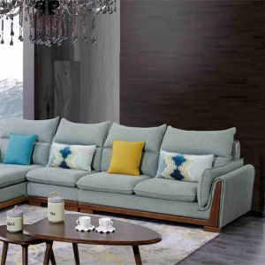 Modern Corner I Shape Couches Set Contemporary Sectional Sofa