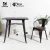 Import modern desgin dining restaurant metal iron arm chair with wooden seat from China