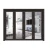 Import modern house design aluminium frame exterior accordion folding kitchen doors from China
