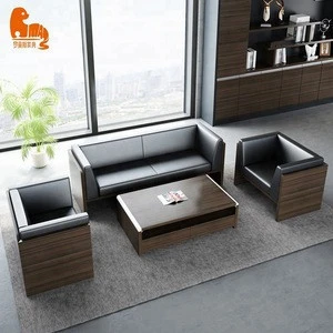 Modern modular office waiting room furniture leather sofas