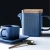 Import Modern nordic style matte square wood cover porcelain afternoon coffee tea set with tea pot and tray from China