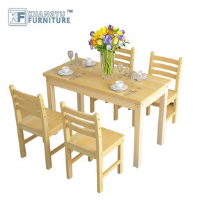 Modern quality restaurant furniture solid wood dining table sets