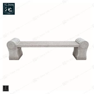 Modern Simple Style Grey Natural Stone Carving Furniture Rectangle Customized Leisure Long Benches Chairs for Garden