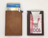 Money Clip PU Leather Card Holder Long Wallet Card Holder Custom Personalized Logo