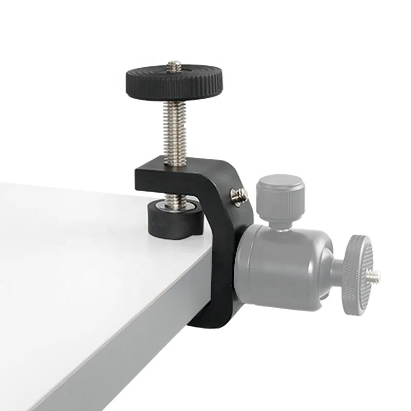 Multi-angle table desk desktop dslr slr camera mount adapter C clamp clip holder bracket for Photo Studio photography Equipment