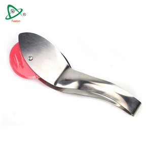 Multi stainless steel pizza tong with a nylon pizza cutter