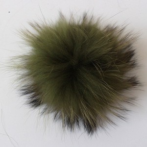 Myfur New Fashion Amy Green Real Raccoon Fur Pom Poms for Beanie Hats and Bag