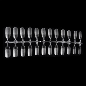 Nadeco No trace Full Cover Acrylic Nails French Fake nails transparent artificial fingernails 500pcs