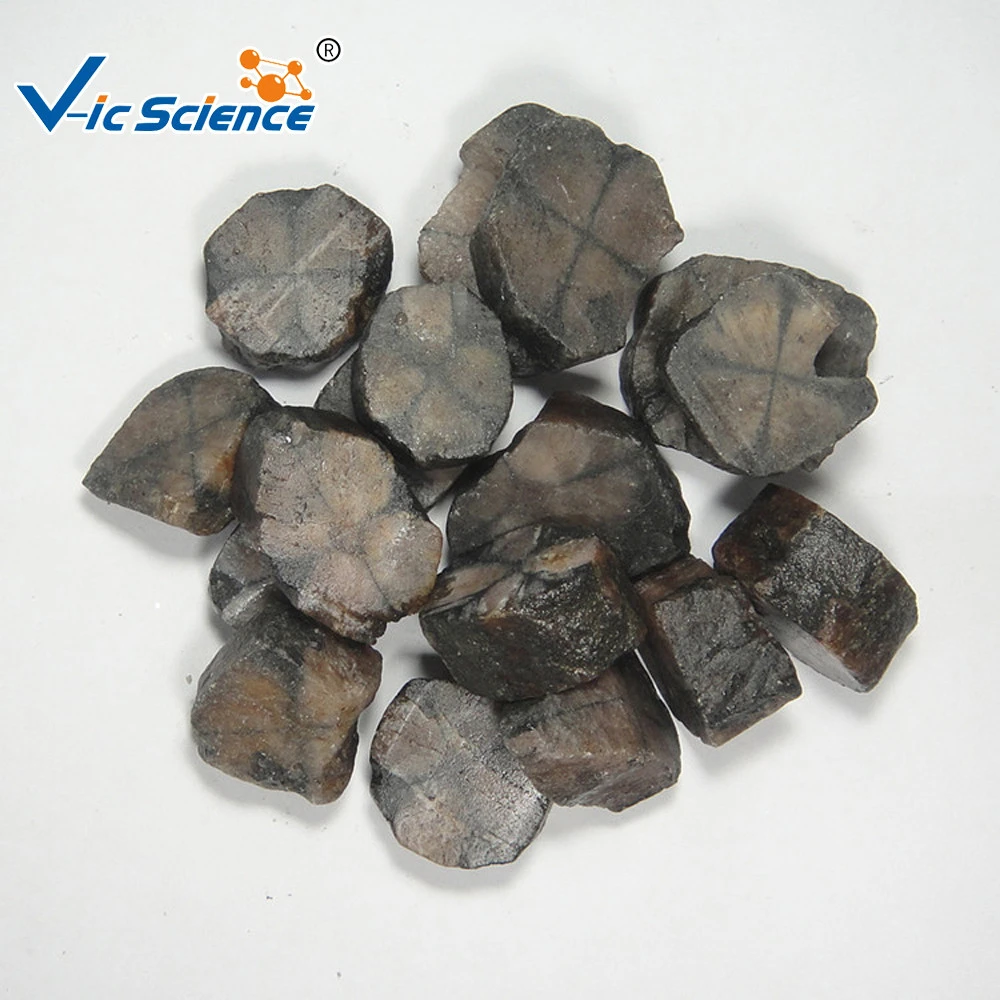 Natural chiastolite raw materials Mineral rock samples
