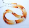Natural Mexican Fire Opal Smooth Tyre Shape Beads 8&#39;&#39;Inch Superb Quality
