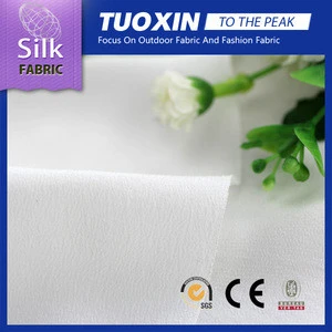 Natural Mulberry Silk Crepe de Chine White Shirt Fabric