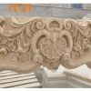Natural Stone Hand Carved Wall Decoration Luxury Beige Marble Double fireplace mantel