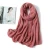 Import new 2020 fashion Winter Female Wool Scarf Women Pure color knitted long scarves man cashmere Warm shawl from China