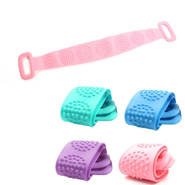 new arrival amazon hotsell Body Exfoliating Gloves wholesale towel  long shower back silicone bath body brush scrubber