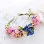 New arrival  artificial flower crown fashion tiara crown wedding tiara crown