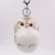 Import New Arrival Cute Car Pendants Faux Rabbit Fur Pompom Owl Key Ring Fluffy Leather Fur Ball Owl Keychain from China