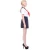 Import New arrival sailor style korean school girls uniform shirt and pleated skirt pictures Wholesale school uniform design for girls from China