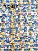 New arrival tweed fabric lady's polyester woven fancy fabric with high quality