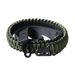 NEW Black &amp; Army Green Wholesale Handmade 550LB Paracord Airsoft Gun Rifle Paintball Sling with Hook Clasps Hunting Gear