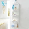 New design multi-function shower shelf rack plastic bathroom shelves with hook
