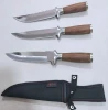 New design wooden handle hunting knife fixed blade knife with nylon sheath
