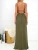 Import new fashion women blank olive green rayon maxi long dress from China