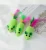 Import new Green braided Artificial feather mouse toy with funny sounds Funny cat toy cat supplies Scratch resistant animal toys from China