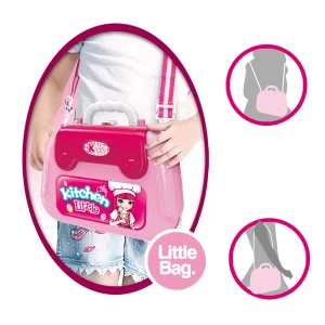 new item intelligence little shoulder bag baby toy kitchen toy set with various accessories pretend play
