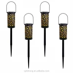 New outdoor wrought iron solar lawn lamps turn into courtyard street lamps garden solar lamps