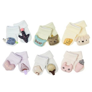 New product cartoon animal flanging cotton socks cute baby comfortable and soft socks
