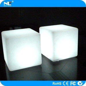 New product cool shape LED light cube chair and table / 3D rgb clear make LED cubes