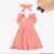 Import New style lotus leaf edge solid color mom and daughter matching dresses romper baby clothes girls party dresses from China