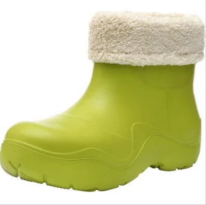 New Styles! Women Removable Winter Warm Waterproof Anti-Slip EVA Rain Boots with Thick Soles