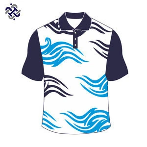 New summer Design collar With Front button Custom Size OEM services  Full Sublimated high quality  men T Shirt