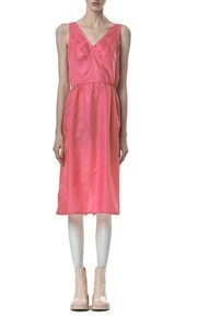 New York Fashion Clothes/ Hot Sale Special Simple Natural Twill Slip Dress