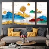 Newly abstract oil painting sets with frame colorful scenery painting kits for home decoration