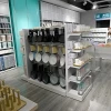 Nome style double side metal gondola supermarket shelf for Miniso shop