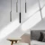 Nordic Minimalist Linear Terrazzo Chandelier Modern Concrete Pendant Lights Indoor Decorative Cement Ceiling Lamp