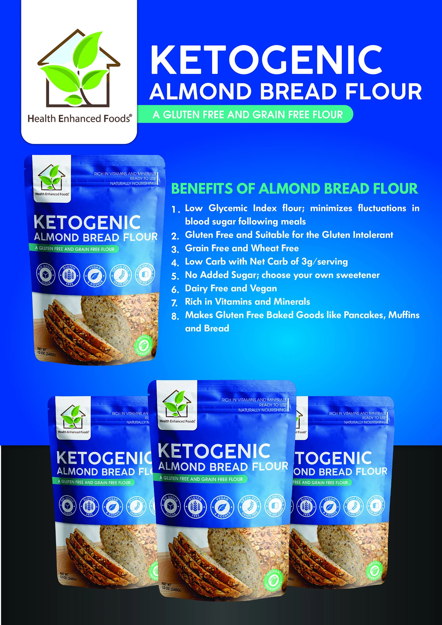 Nourishing ketogenic almond low carbohydrate pizza bread flour brands