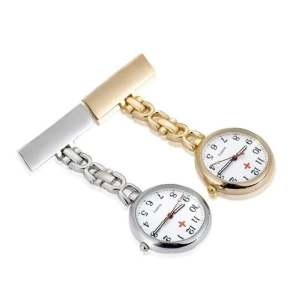 Nurse Luminous WatchNew Fashion Medical Dial Brooch Clip Quartz Pocket Watches Gold Rose Silver Metal