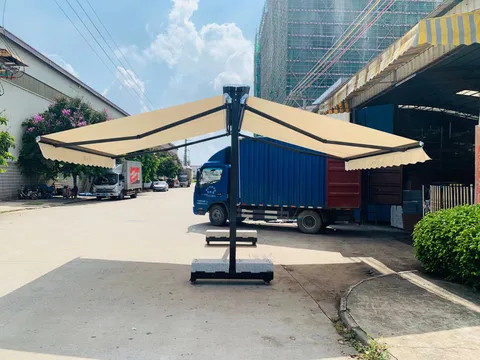 OEM large Outdoor Retractable caravan 270 Awning tent outdoor windows Canopy Full Cassette Motorized patio double open Awning