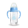 OEM new infant funny custom print 240ml glass baby feeder formula bottles , baby glass feed drink bottle feeding