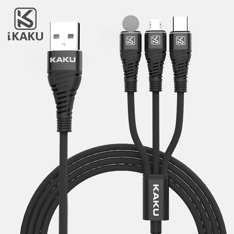 OEM nylon braid 3 in 1 Type-c multi charger cables magnet usb data cable for ios 11 Android
