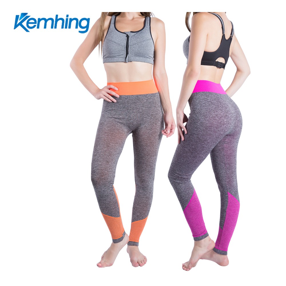 Oem wholesale women&#39;s high waist fitness sport quick drying seamless compression yoga pants